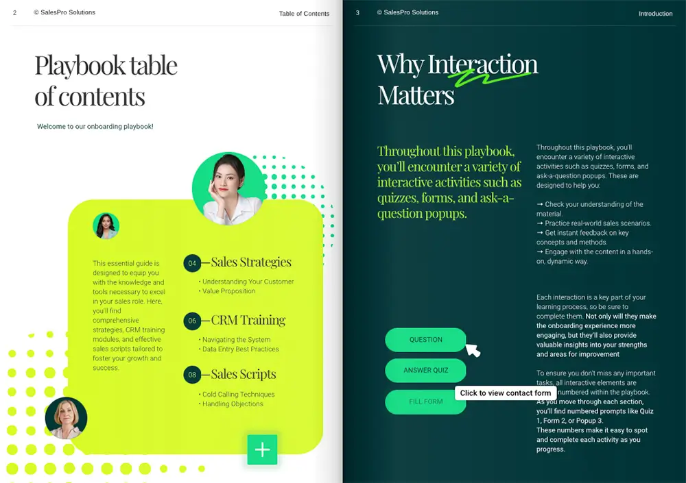 PDF interactivo con enlaces de navegación y formularios rellenables