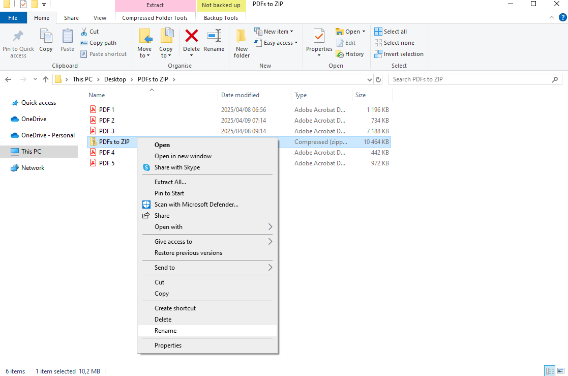 Zipped PDF ready to share