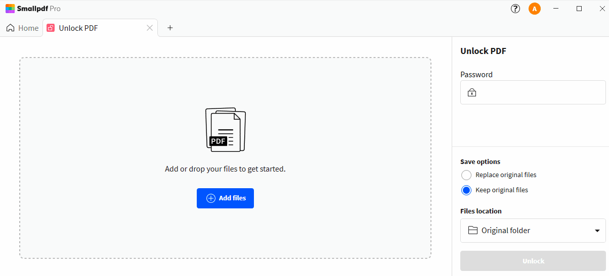 How to unlock a secured PDF offline with Smallpdf