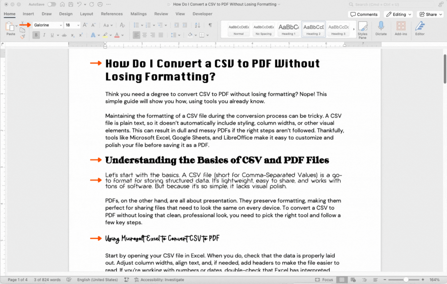 Embedding fonts into a PDF in Word