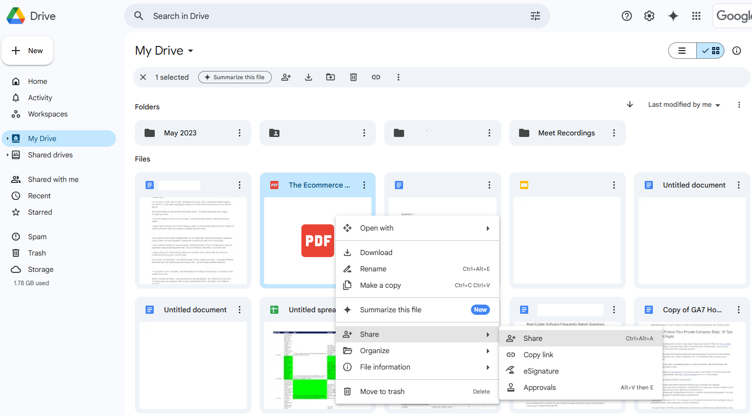 Once it's uploaded, click Share