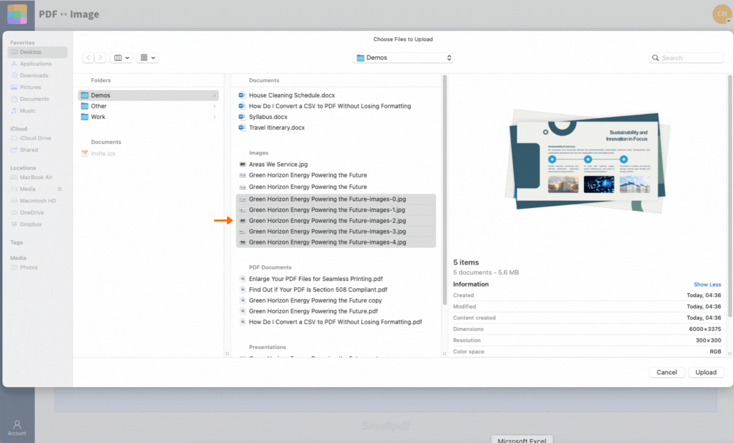 Converti JPG in PPT online