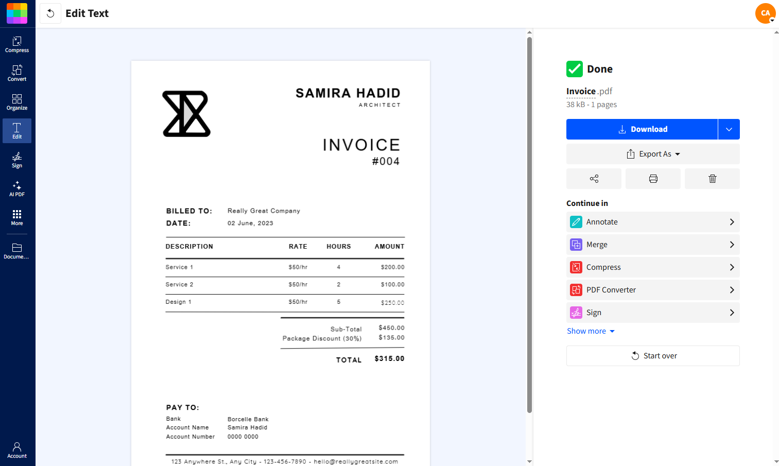 Download Invoice