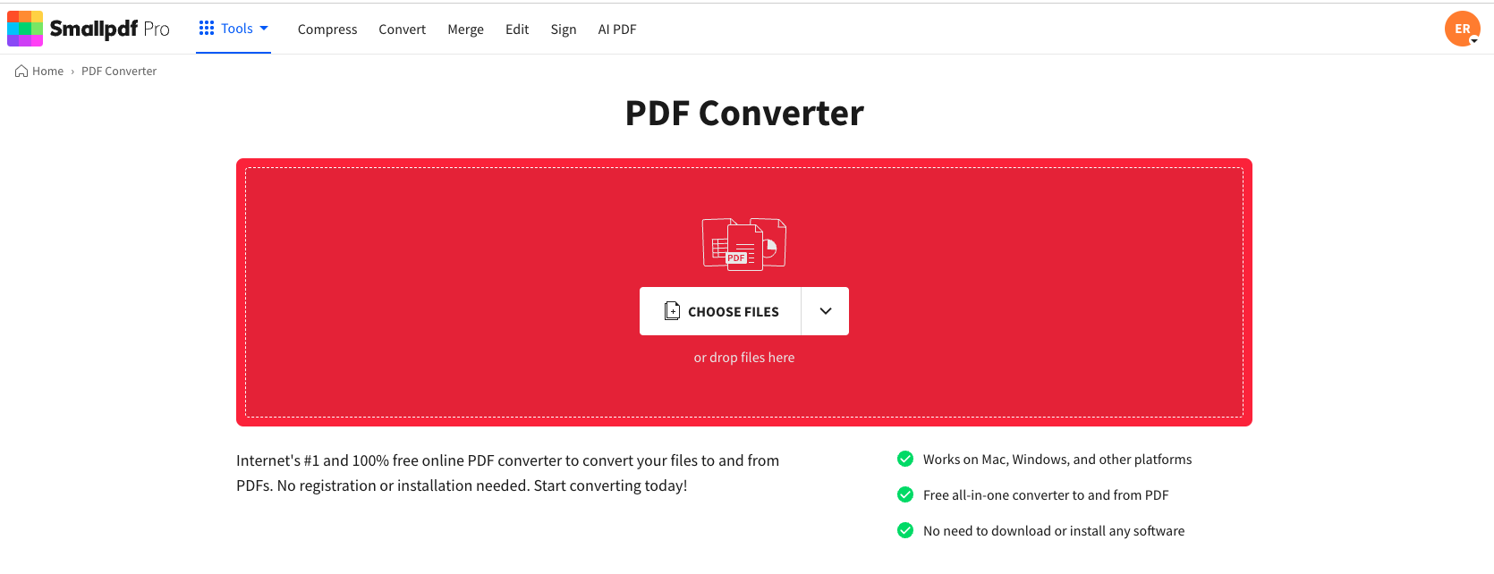 Convert pictures to PDF online on iPhone without an app
