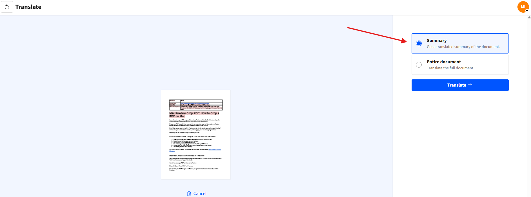 Use Smallpdf’s Summary Option for Quick Understanding