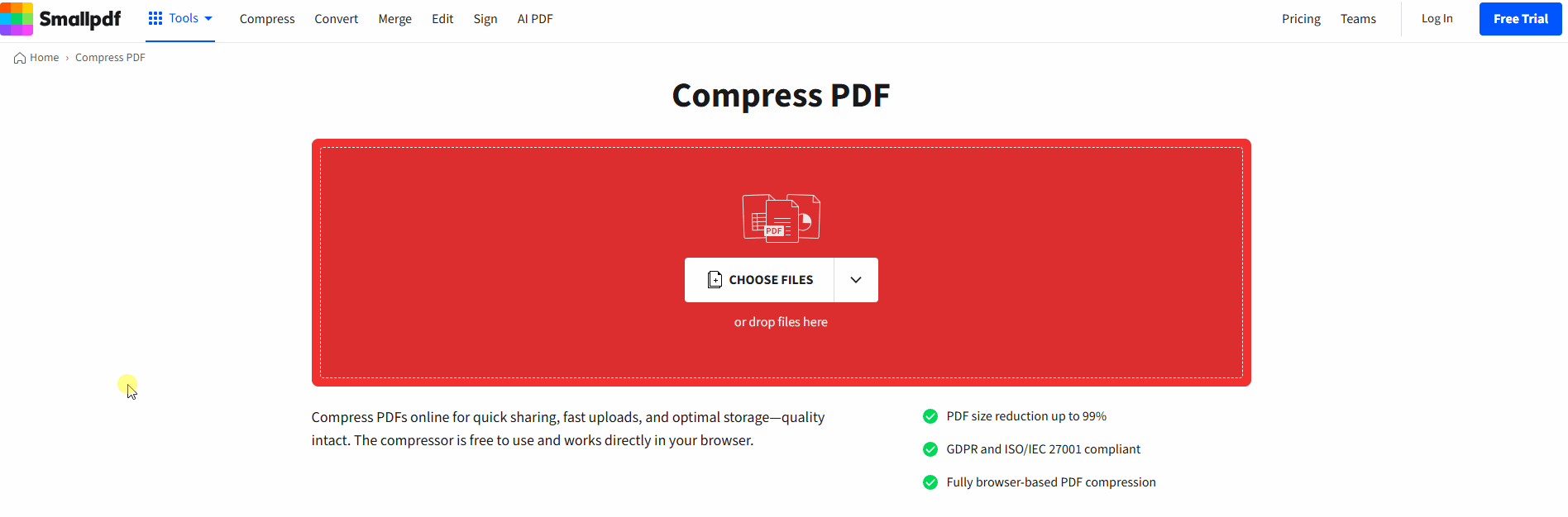 Compresser un PDF à 300 Ko en ligne gratuitement