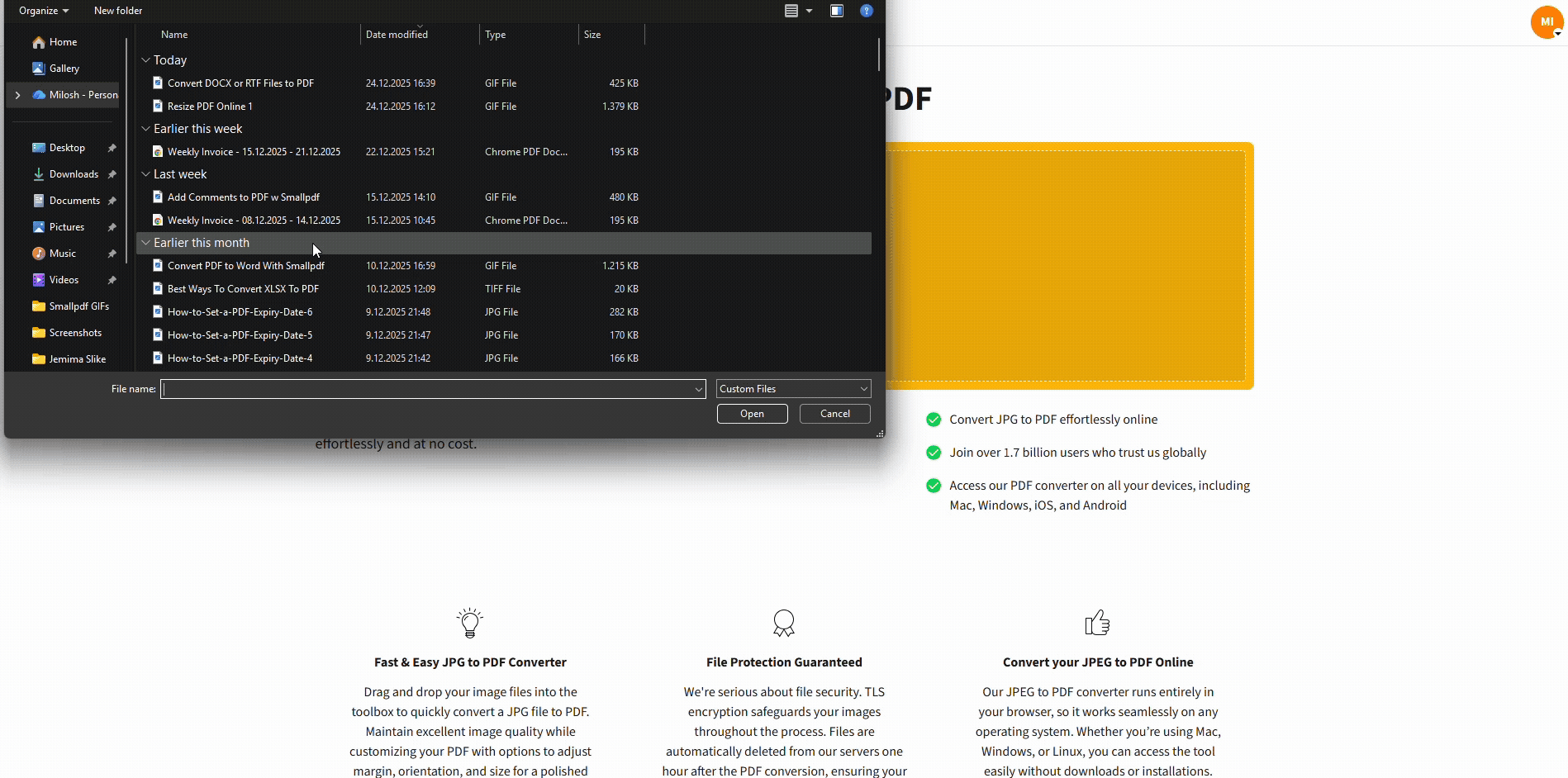 Buat PDF 200 KB dari JPG