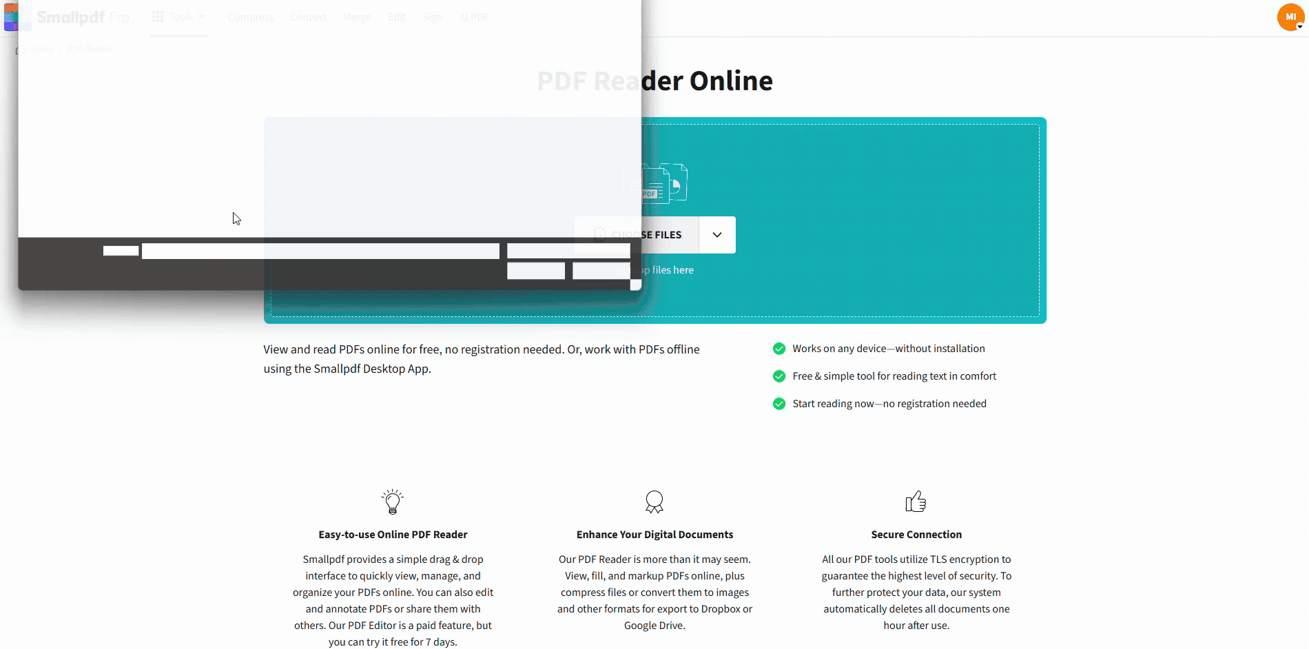 Sign a PDF with Smallpdf