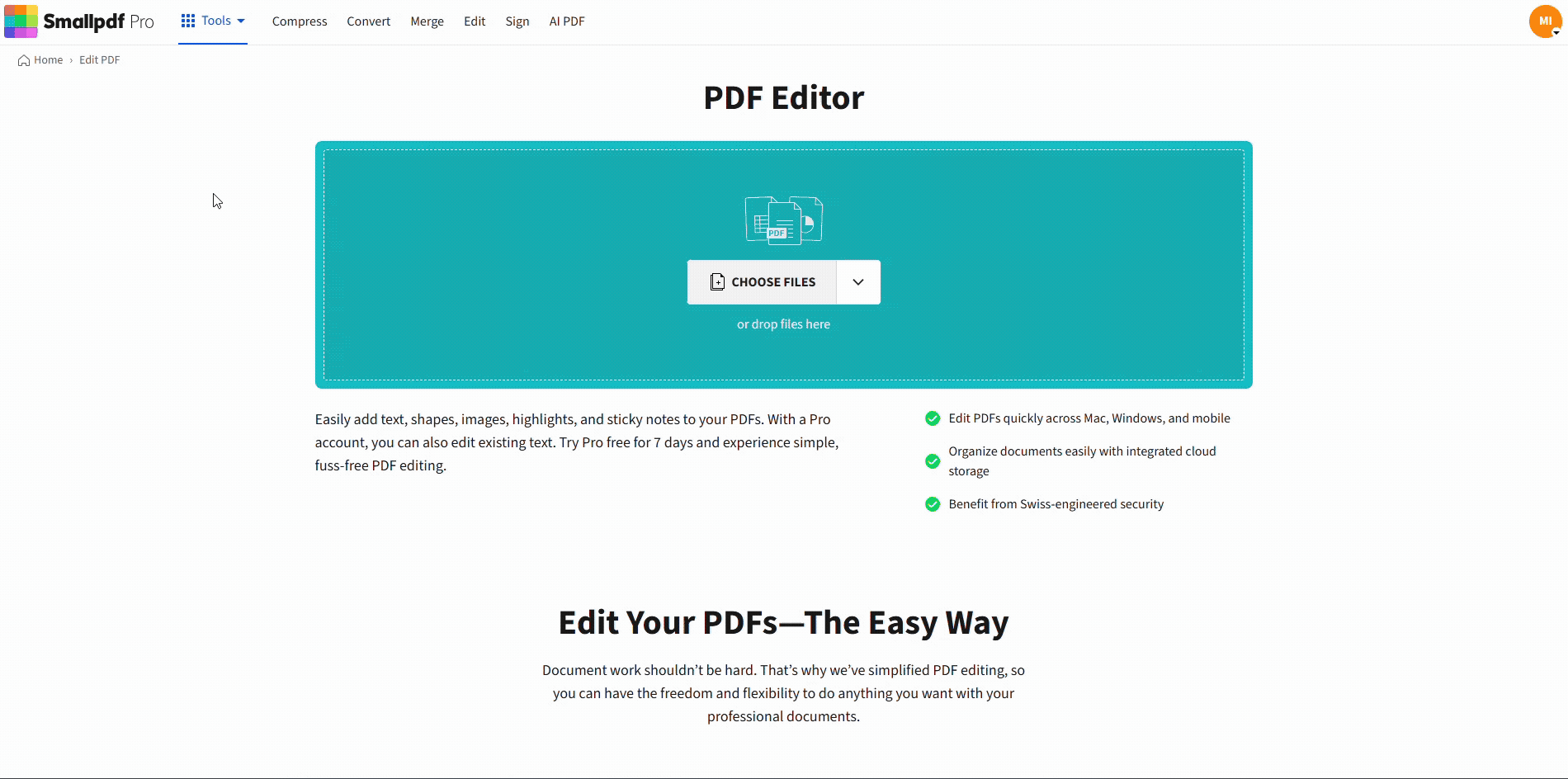 Add a stamp to a PDF with Smallpdf for free