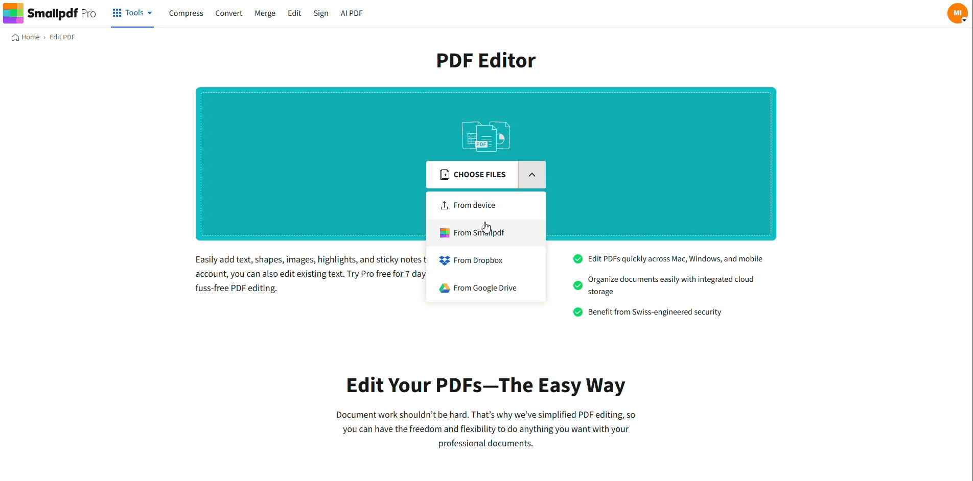 Edit or add text on your PDF