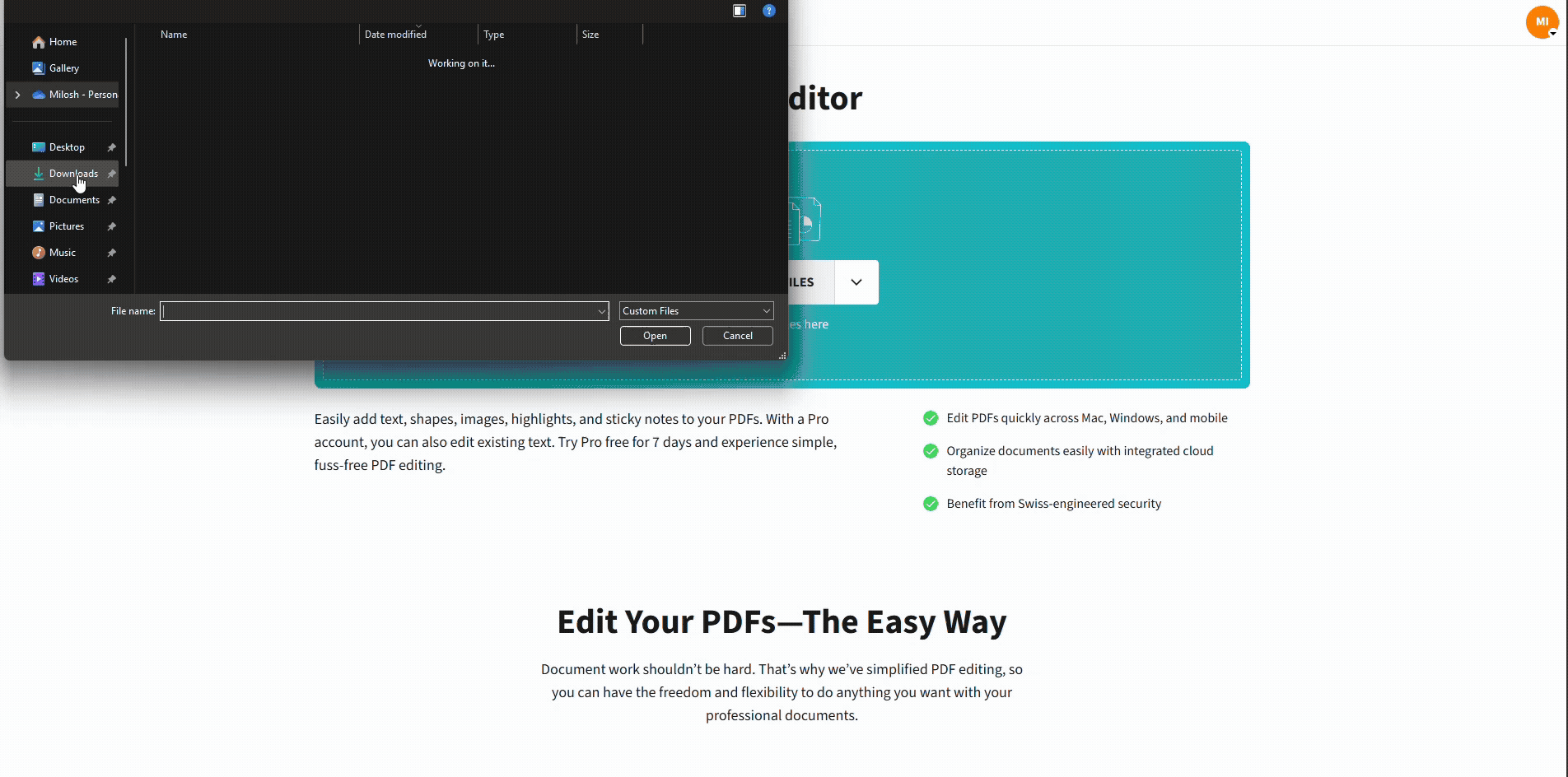 Insert date in PDF document in 10 seconds with Smallpdf