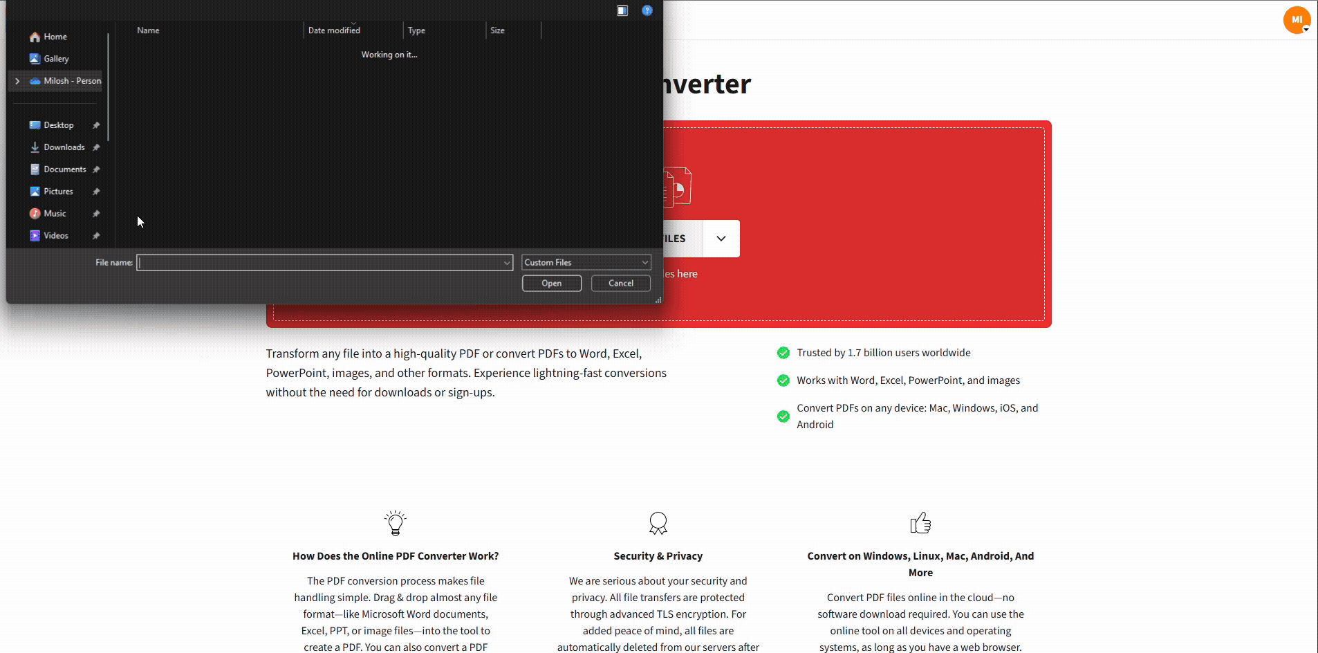 Conversione facile dei file in PDF, accessibile dal tuo iPad!