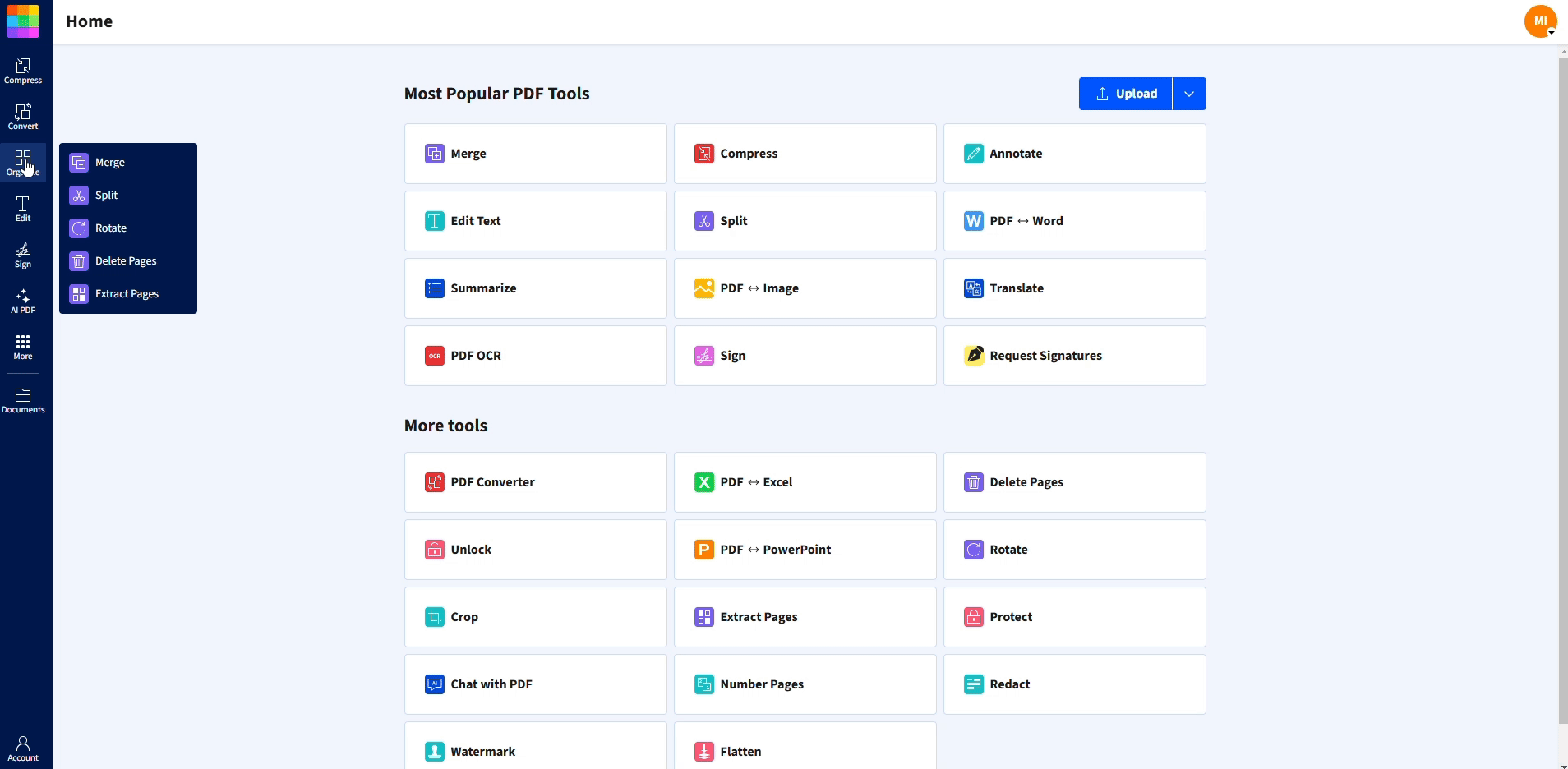 Reorder PDF pages for free