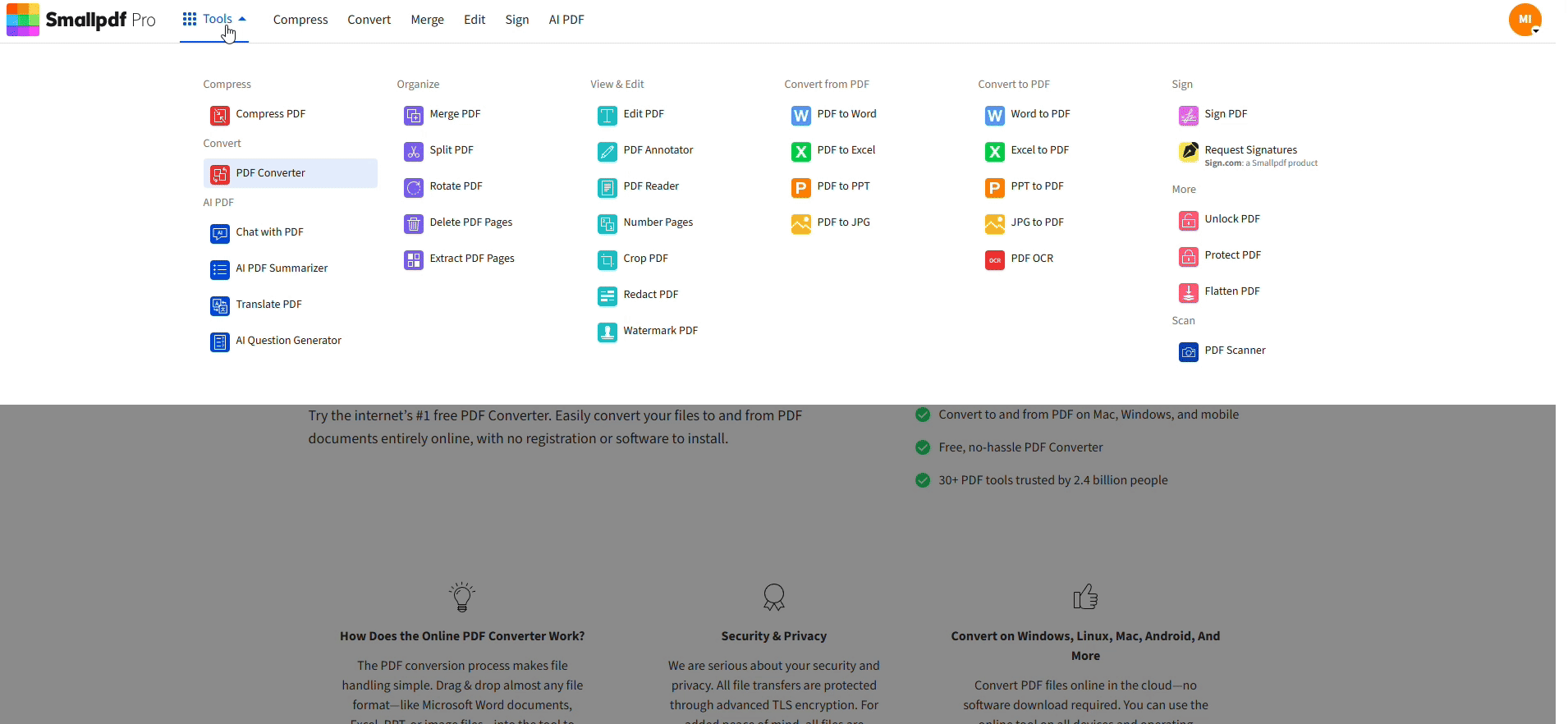 Convert PDF to Excel using Smallpdf Convert PDF to Excel using Smallpdf