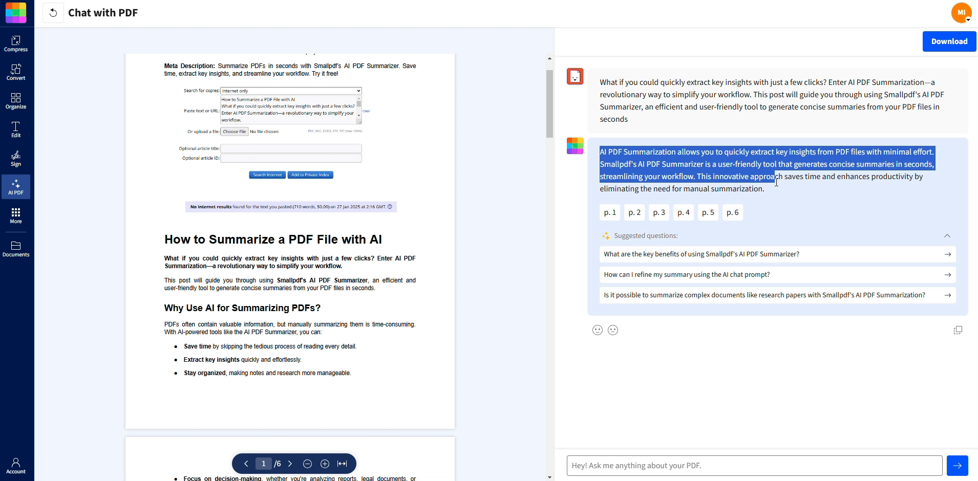 Edit your PDF using the Edit PDF tool