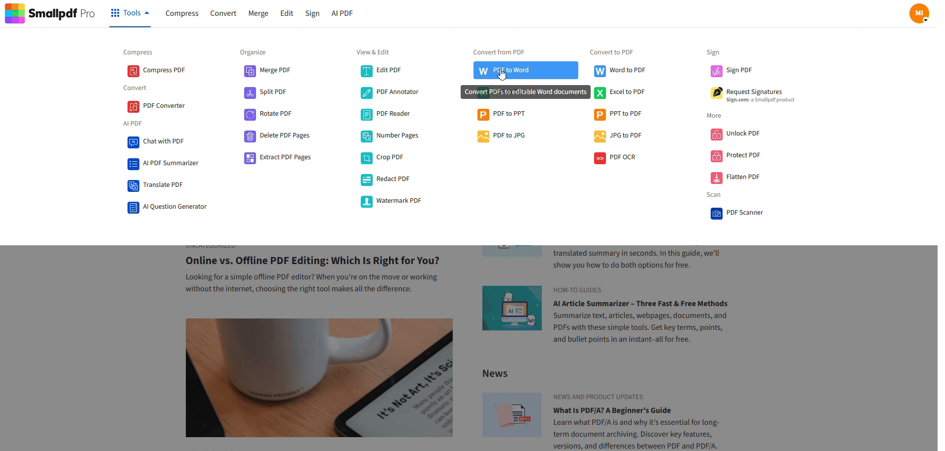 Convert your Word schedule to PDF