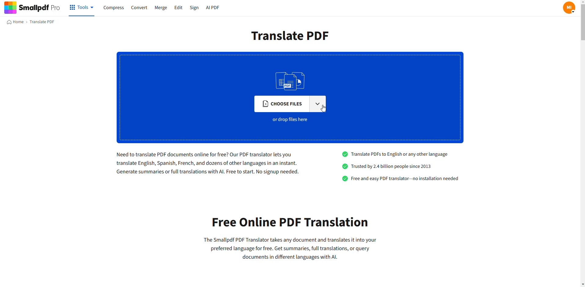 Translating Legal Documents with Smallpdf