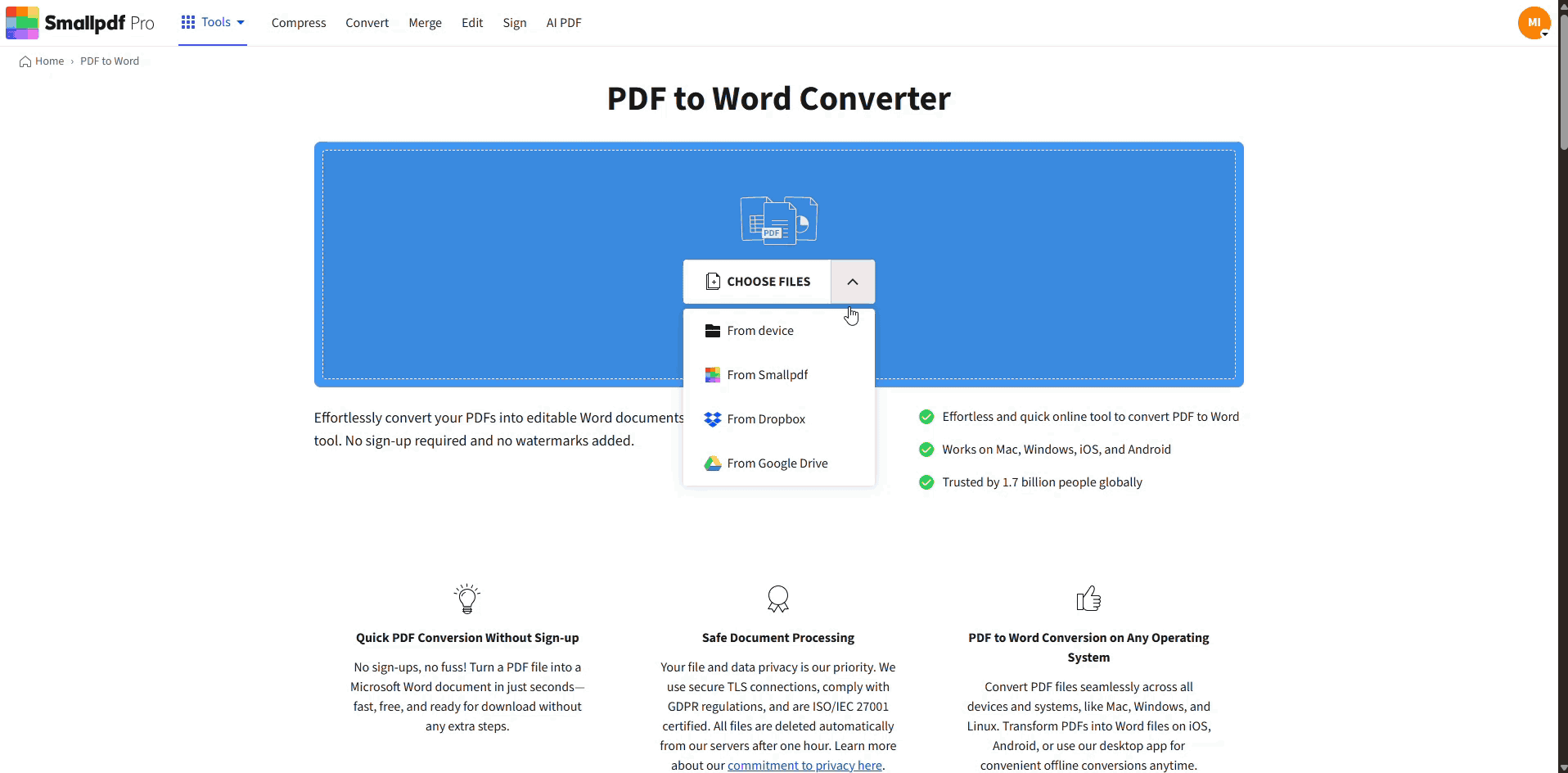 Converter um PDF escaneado em Word
