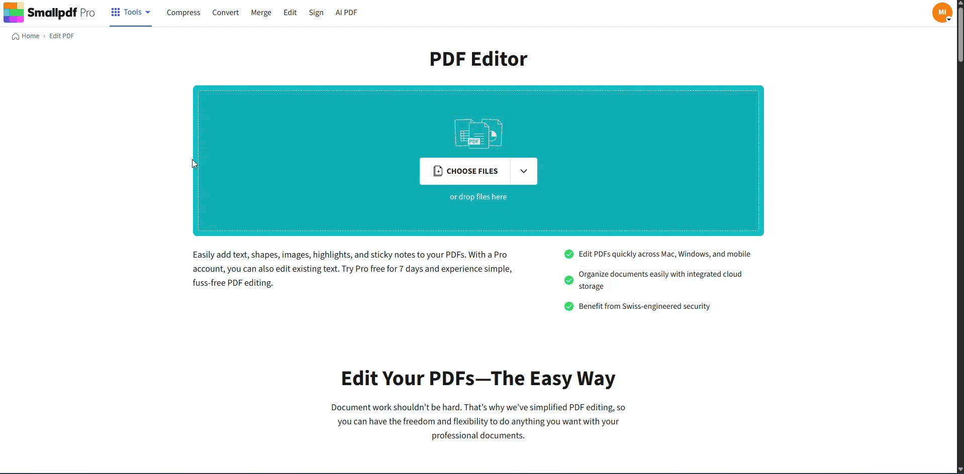 How to edit fonts in PDFs with Smallpdf