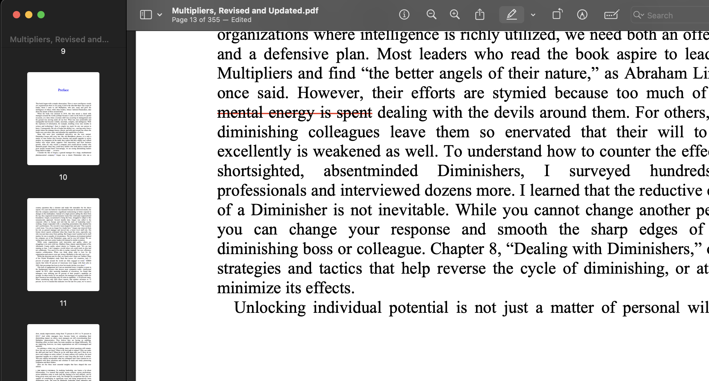 Strikethrough options in Preview on macOS