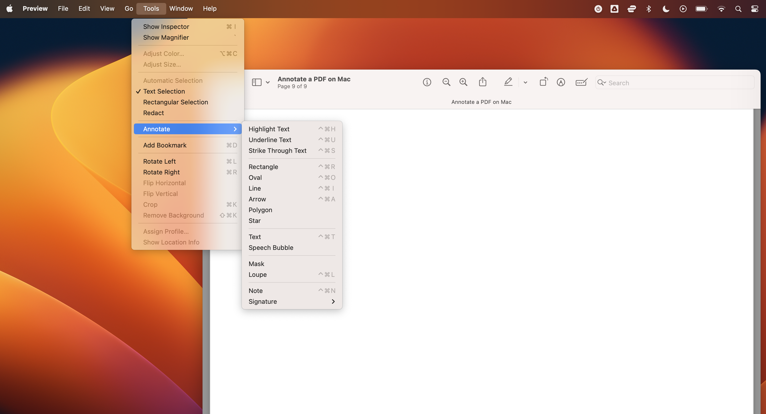 Draw and highlight with MacBook’s built-in annotator