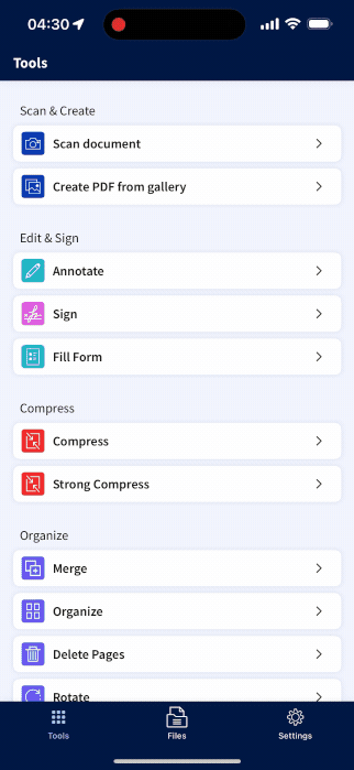 Using Smallpdf to scan documents on your iPhone