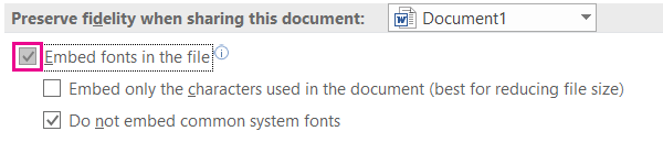How to Embed Fonts in Word on Windows