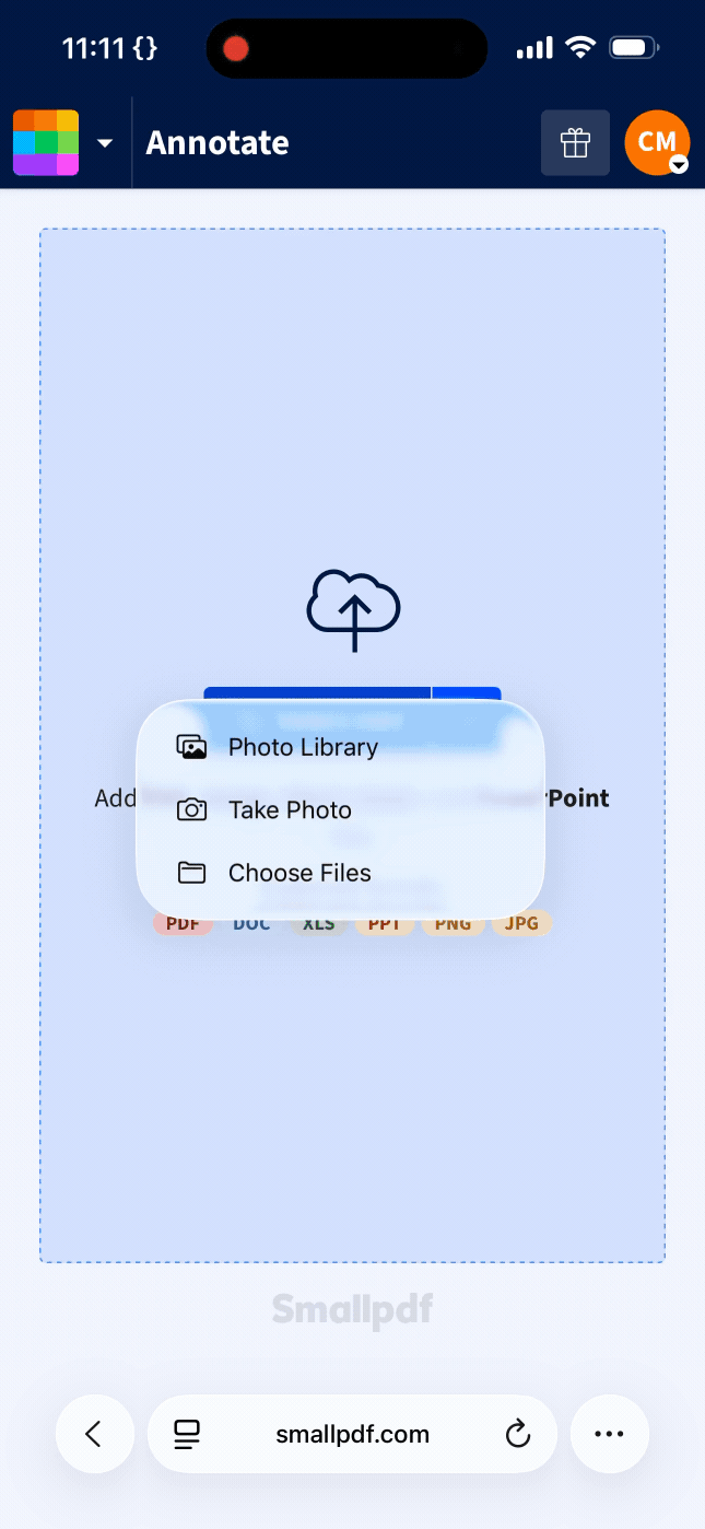 Using PDF Form Filler to complete a fillable PDF on an iPhone