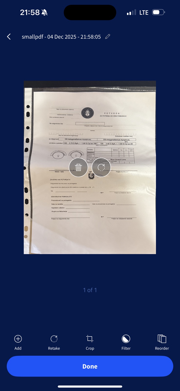 Capture the legal page