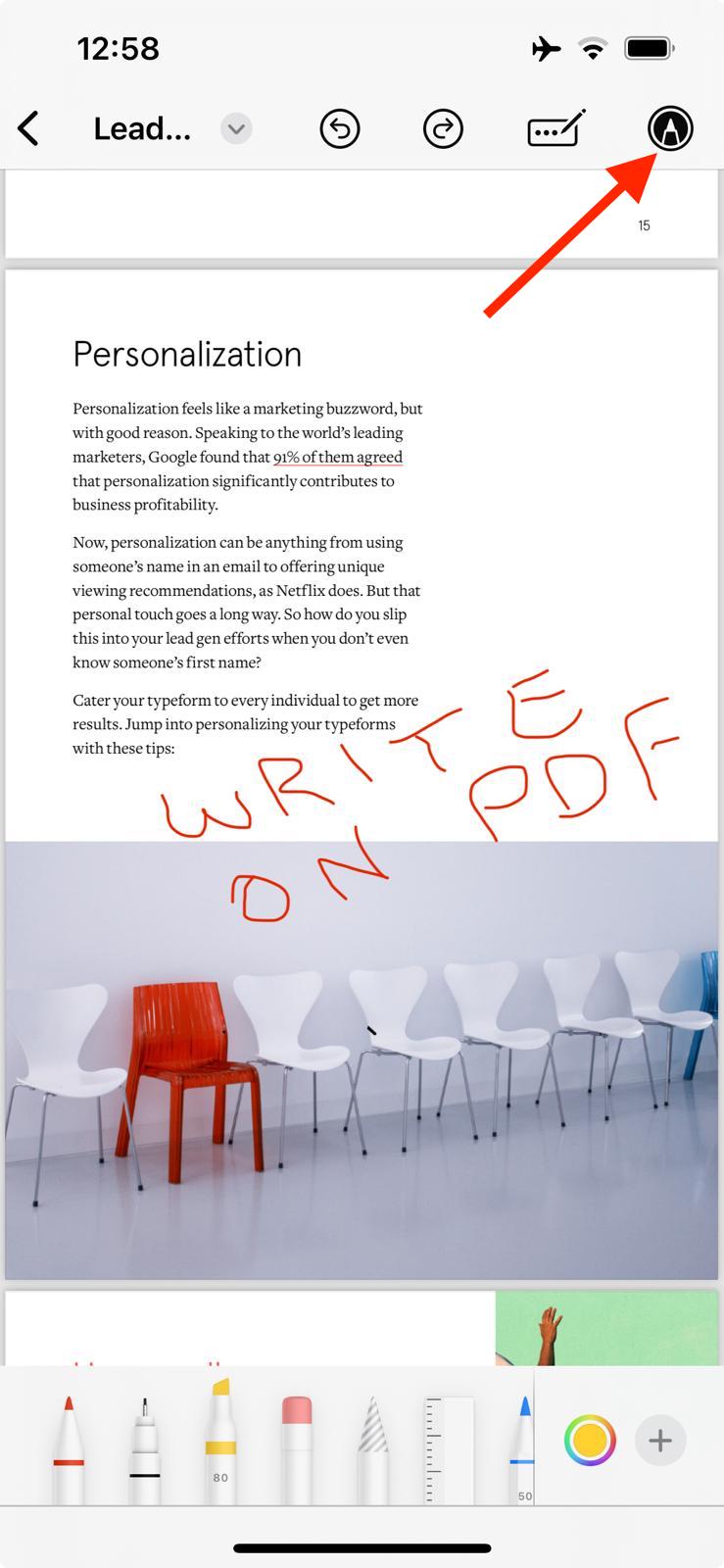 Modifier un PDF sur iPhone 