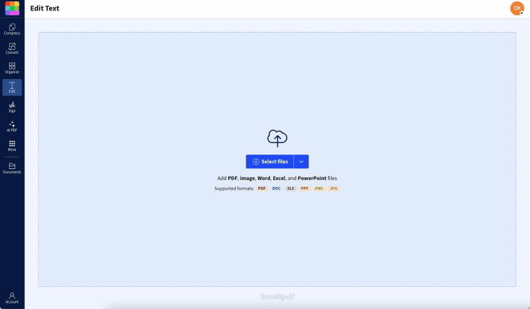 Using Edit PDF to adjust text layout and size