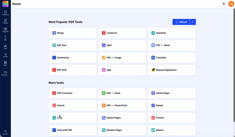 Unlocking and then completing a fillable PDF using Smallpdf