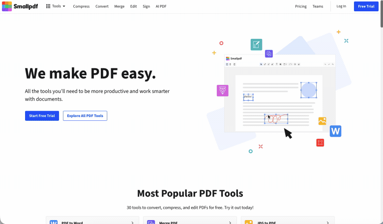 Adding text box and info to a non-fillable PDF using Smallpdf PDF Form Filler