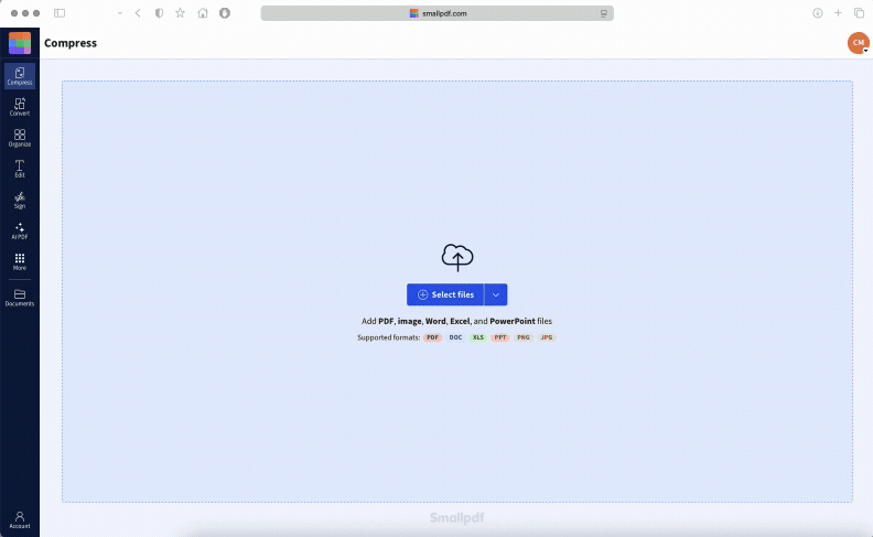 Strong compression shrinks large PDFs way down for easy sharing