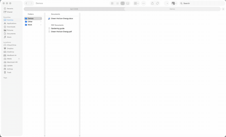 Temporarily getting macOS to open a PDF using a different app